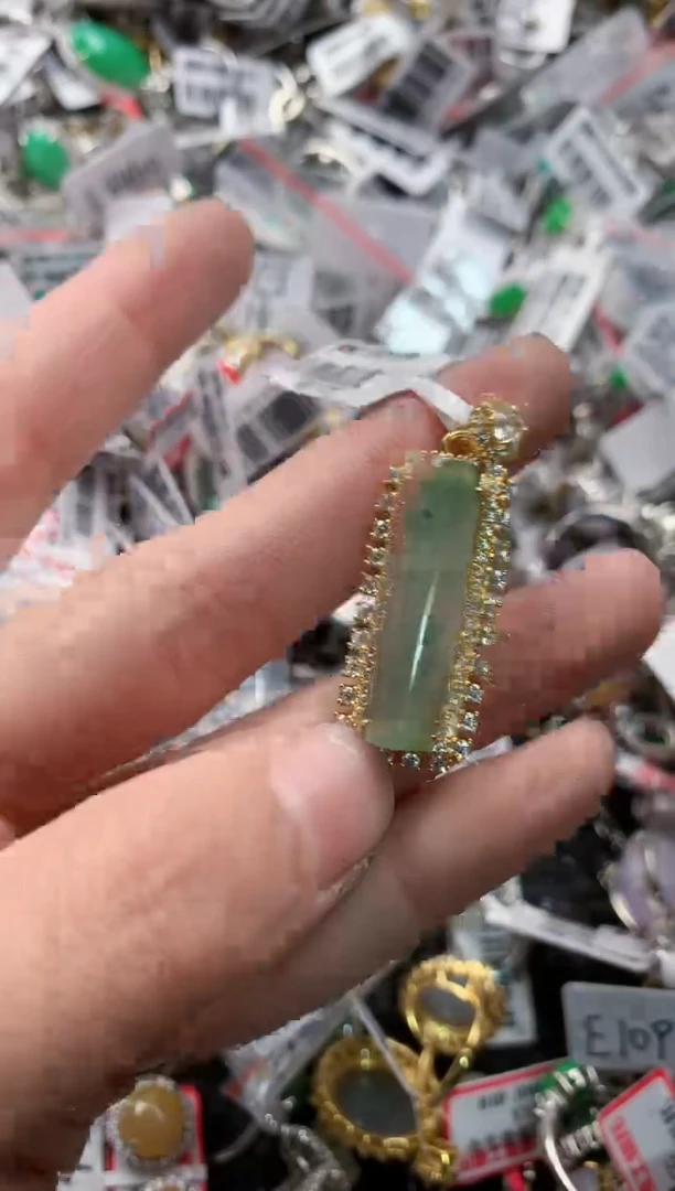 银S925镶嵌戒指翡翠555   9