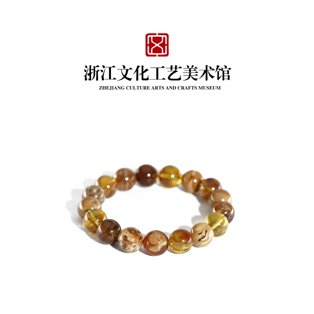 琥珀溶洞多宝手串 11mm精工单圈手串