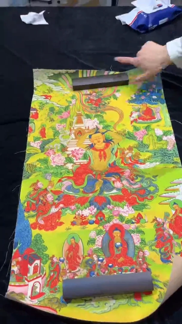 装裱画手绘唐卡藏艺阁TK16032