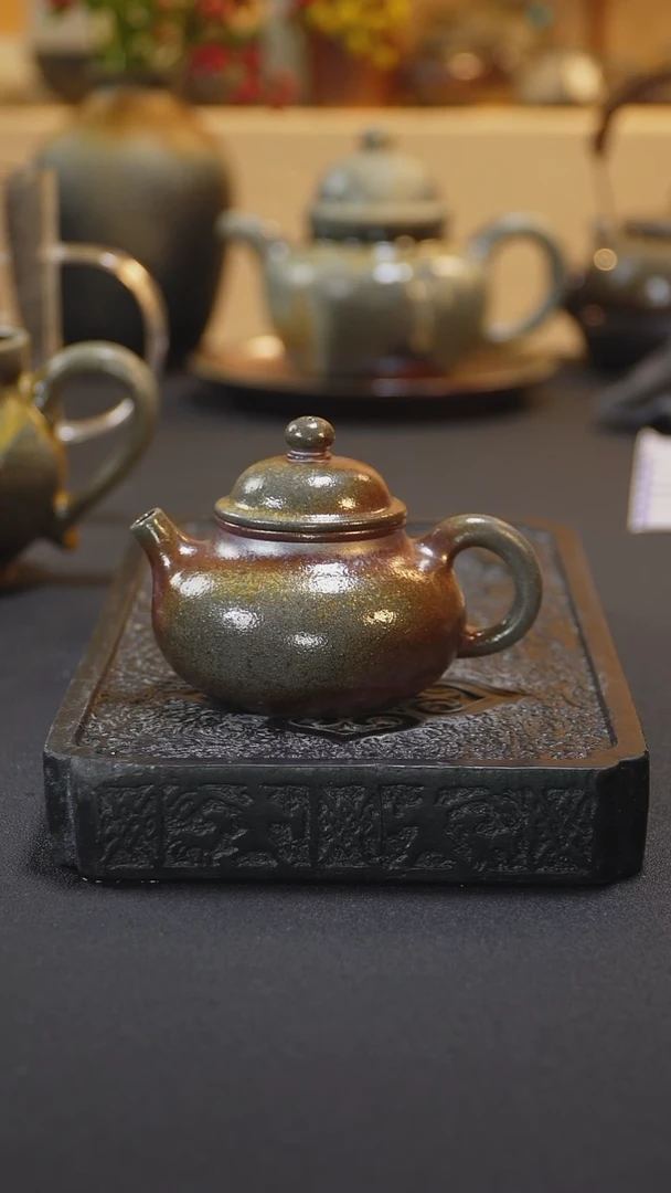 茶壶紫砂纯自然柴烧