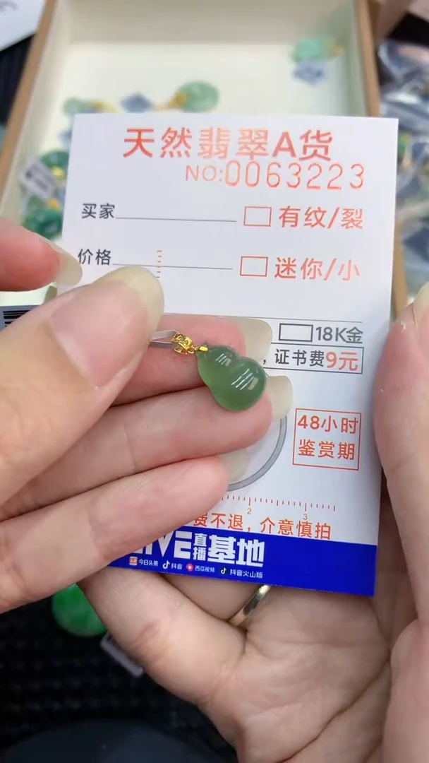 【闪购商品】翡翠颈饰18K金镶嵌            8