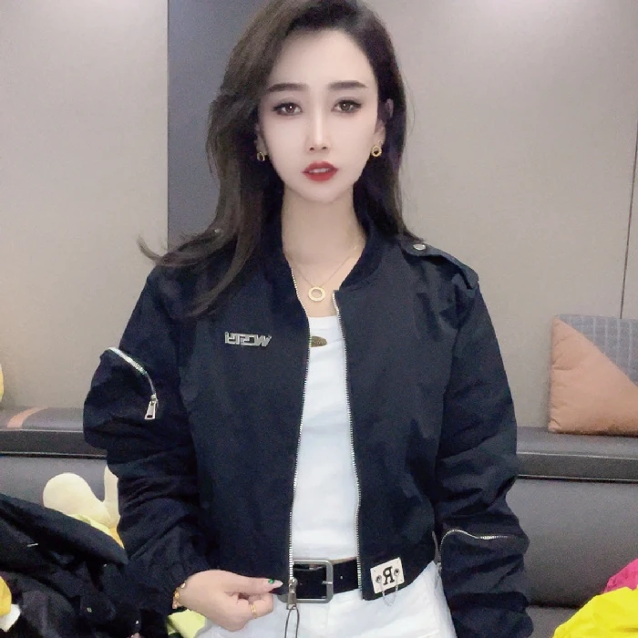 2541#棒球服单款短外套