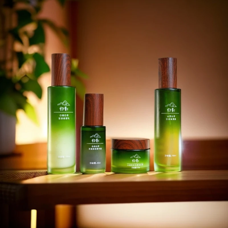 归影白鹿白茶护肤四件套保湿露保湿乳紧致霜菁华液（送旅行五件套）