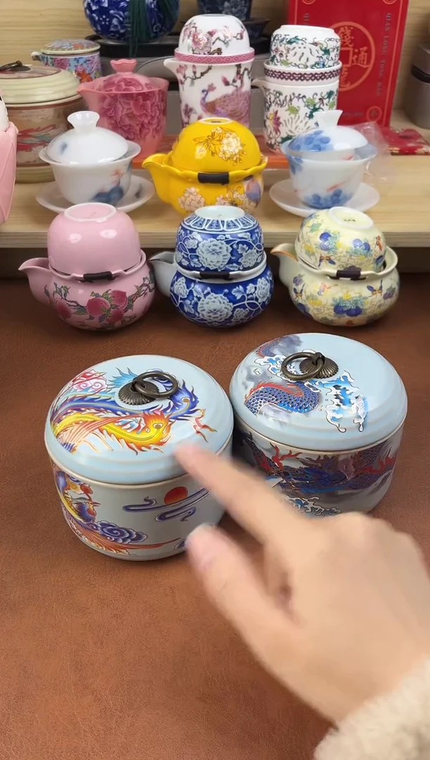 陶陶瓷茶具摆件旅行套组