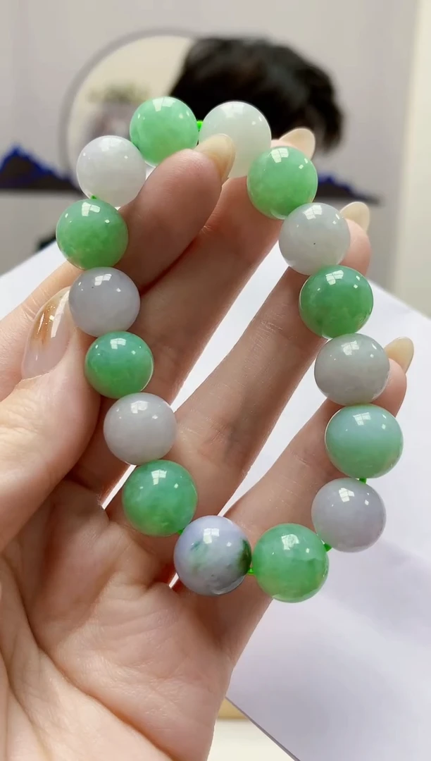 未镶嵌定制翡翠5145jw-毛货手串112