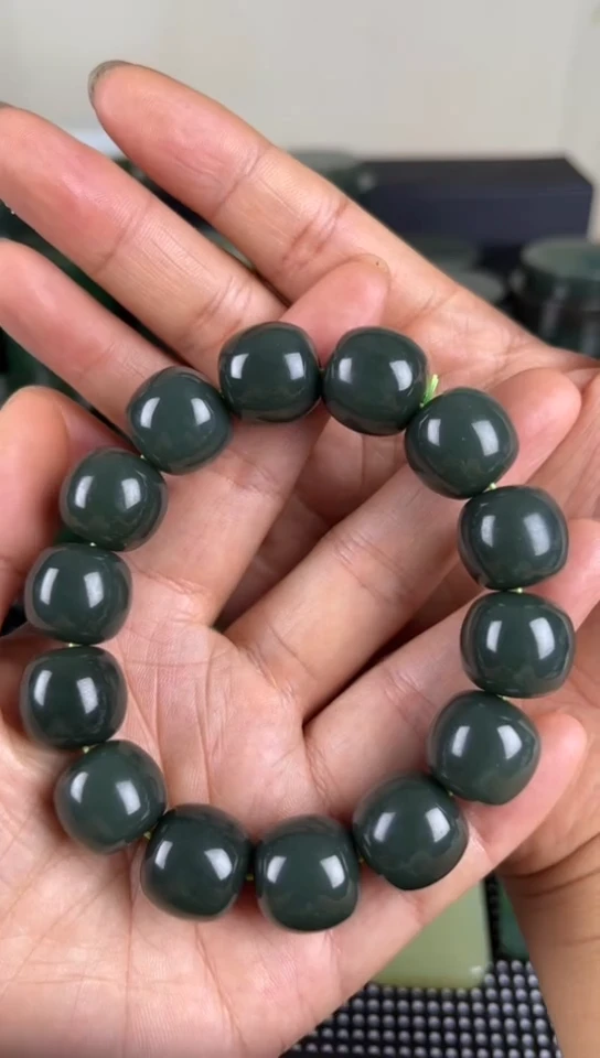 未镶嵌和田玉珠宝半成品手串