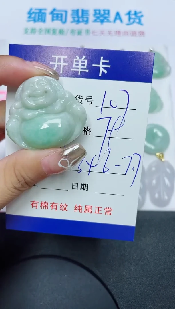 翡翠未镶嵌吊坠(赠链)107