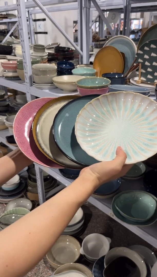 陶瓷外贸尾货瑕疵满20包邮X4 小盘组合