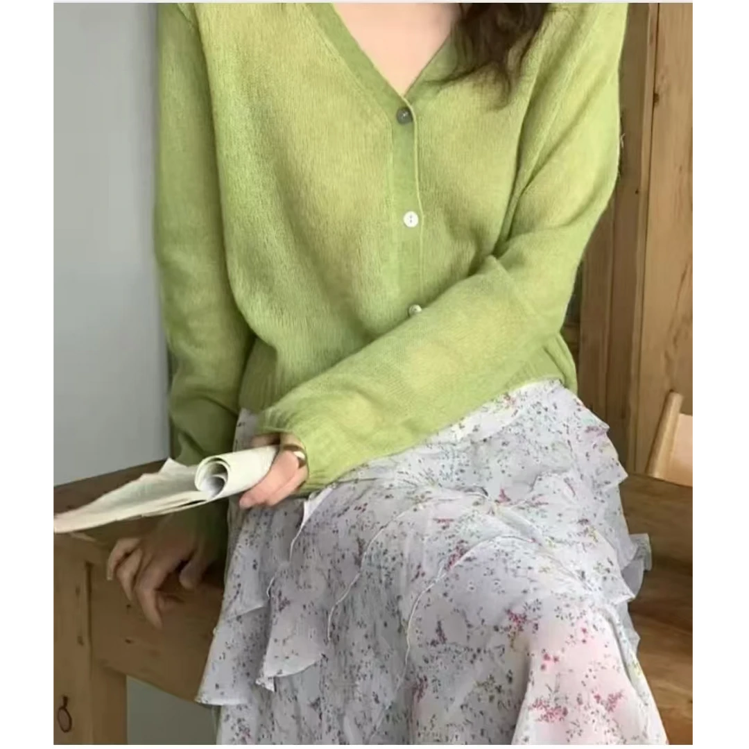 韩国东大门羊绒针织开衫