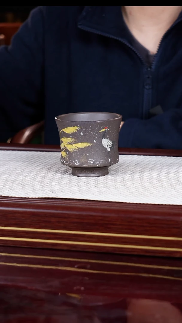 茶杯紫砂宜兴原矿紫砂 全手工制作