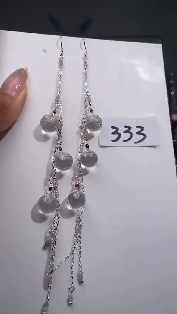 银S925镶嵌耳饰紫晶喜欢拍