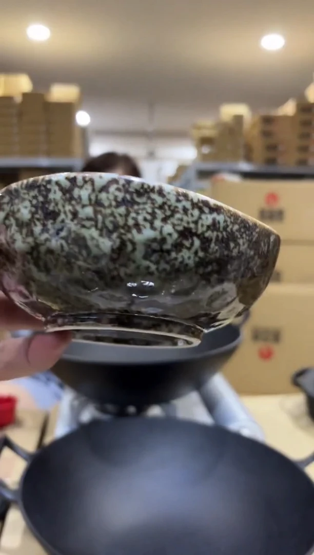 陶瓷美浓烧新绿釉4.5钵