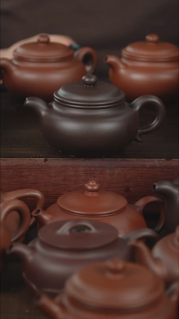 茶壶紫砂理****方微瑕200cc深井老紫泥仿古