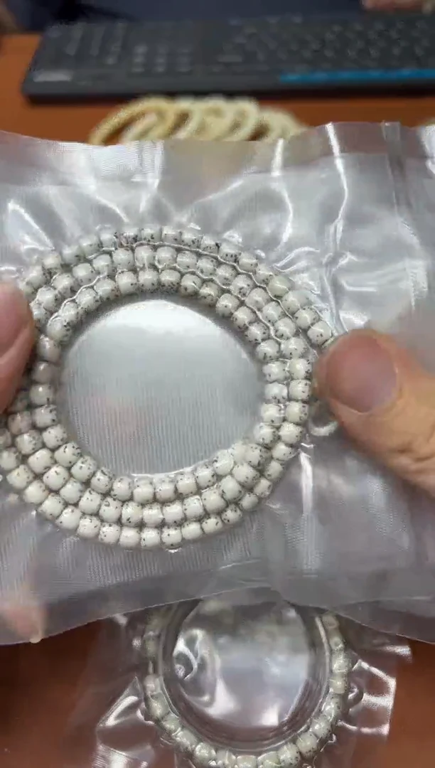 星月菩提手串6*5原生态原白长串120颗