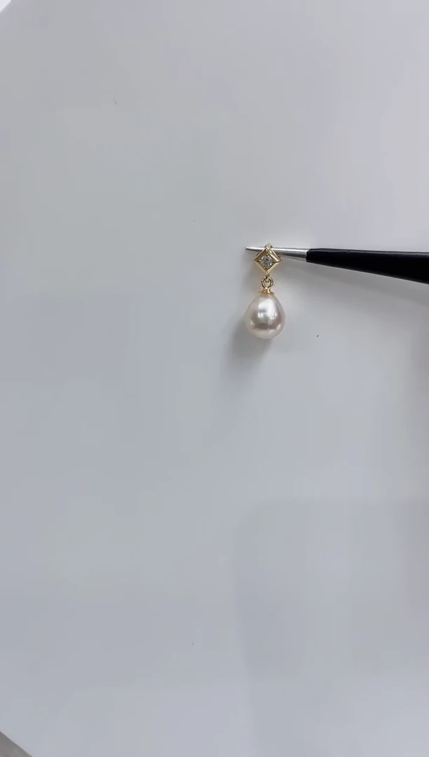 【闪购商品】海水珍珠吊坠(不含链)银S925镶嵌海水珍珠吊坠