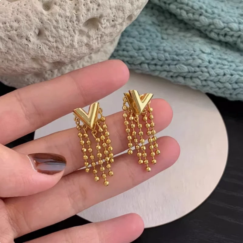 925银针一款两戴V字耳钉女小众气质百搭耳环轻奢时尚高级感耳饰品