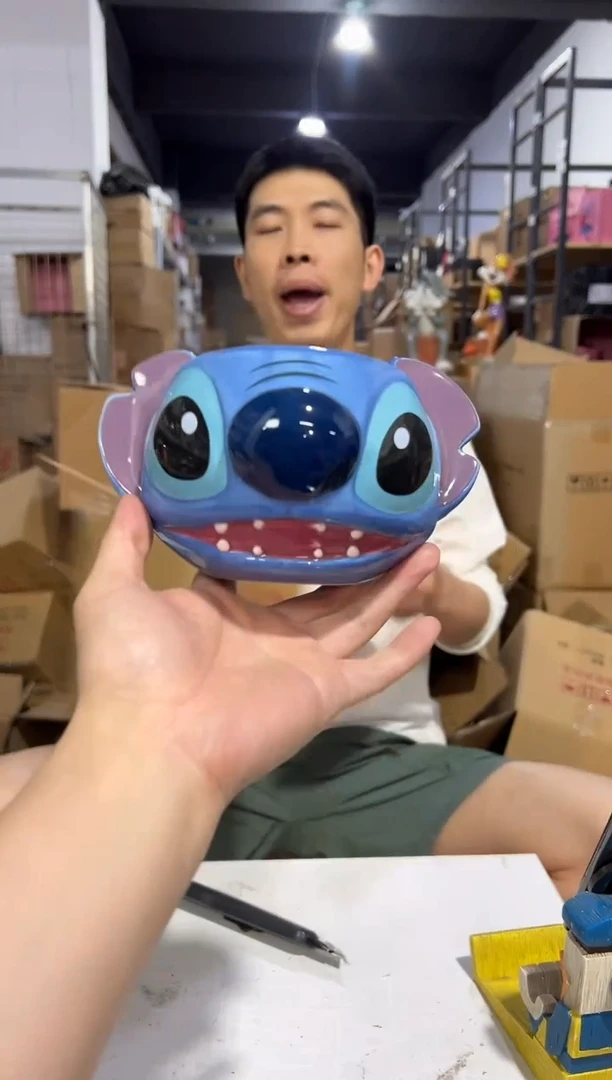 瓷片大号史迪仔头杯微瑕