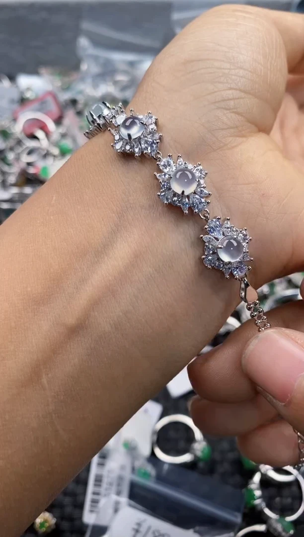 银S925镶嵌戒指翡翠999      4