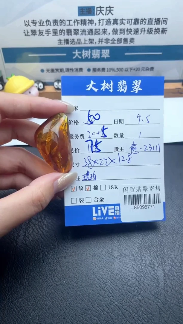 琥珀颈饰未镶嵌多人-85095771