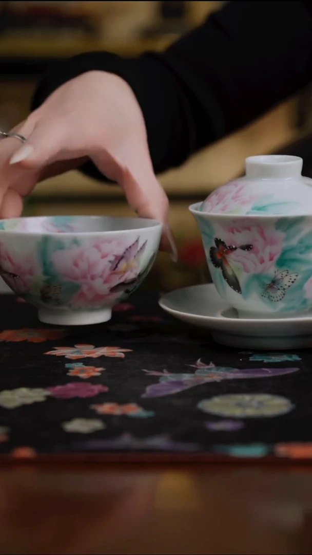 杯景德镇陶瓷杯碗柴烧多人