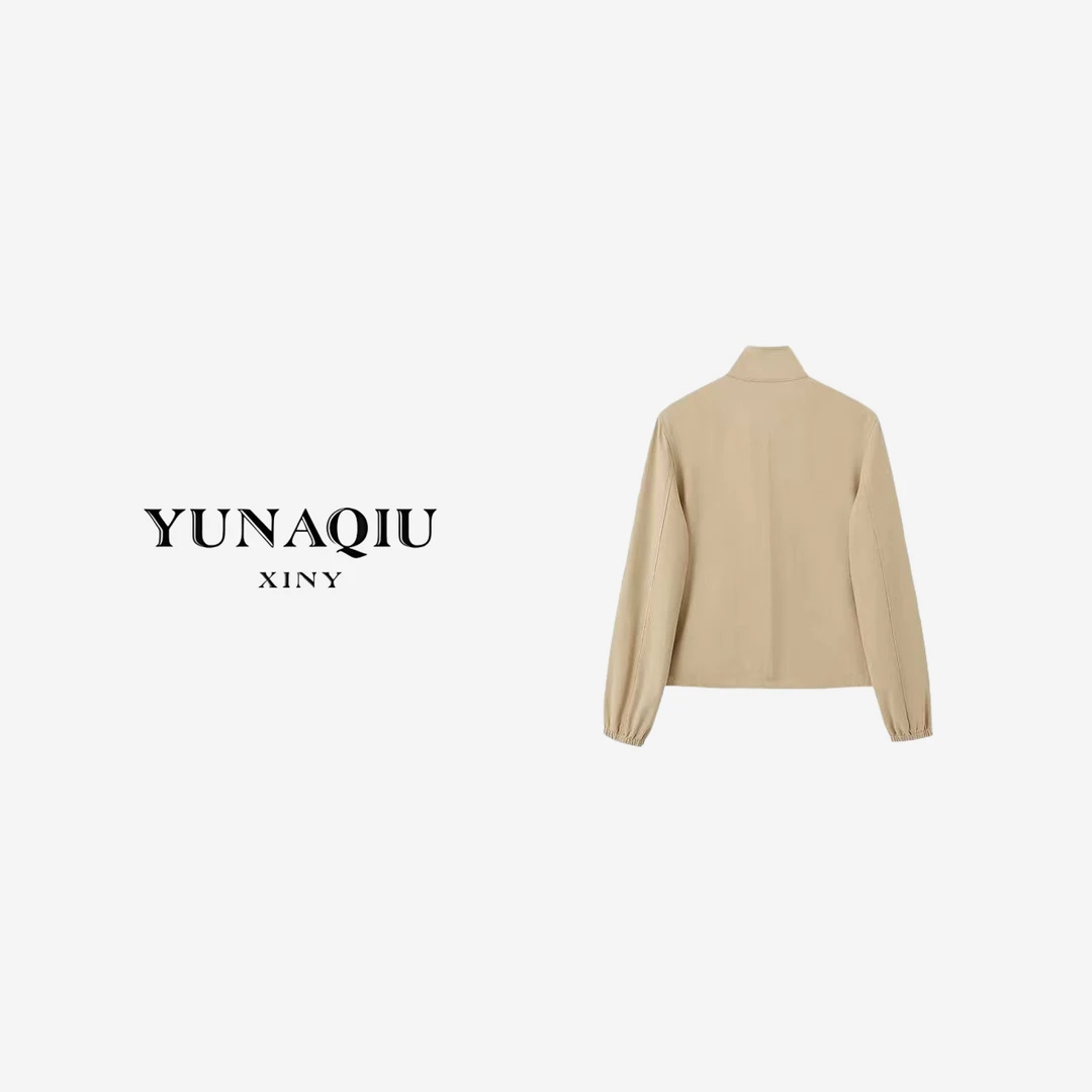 YUNAQIU 女款短款长袖运动时尚休闲女士外套-9801
