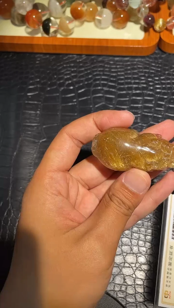 吊坠(不含链)未镶嵌水晶发晶吊坠（多样性发其一）