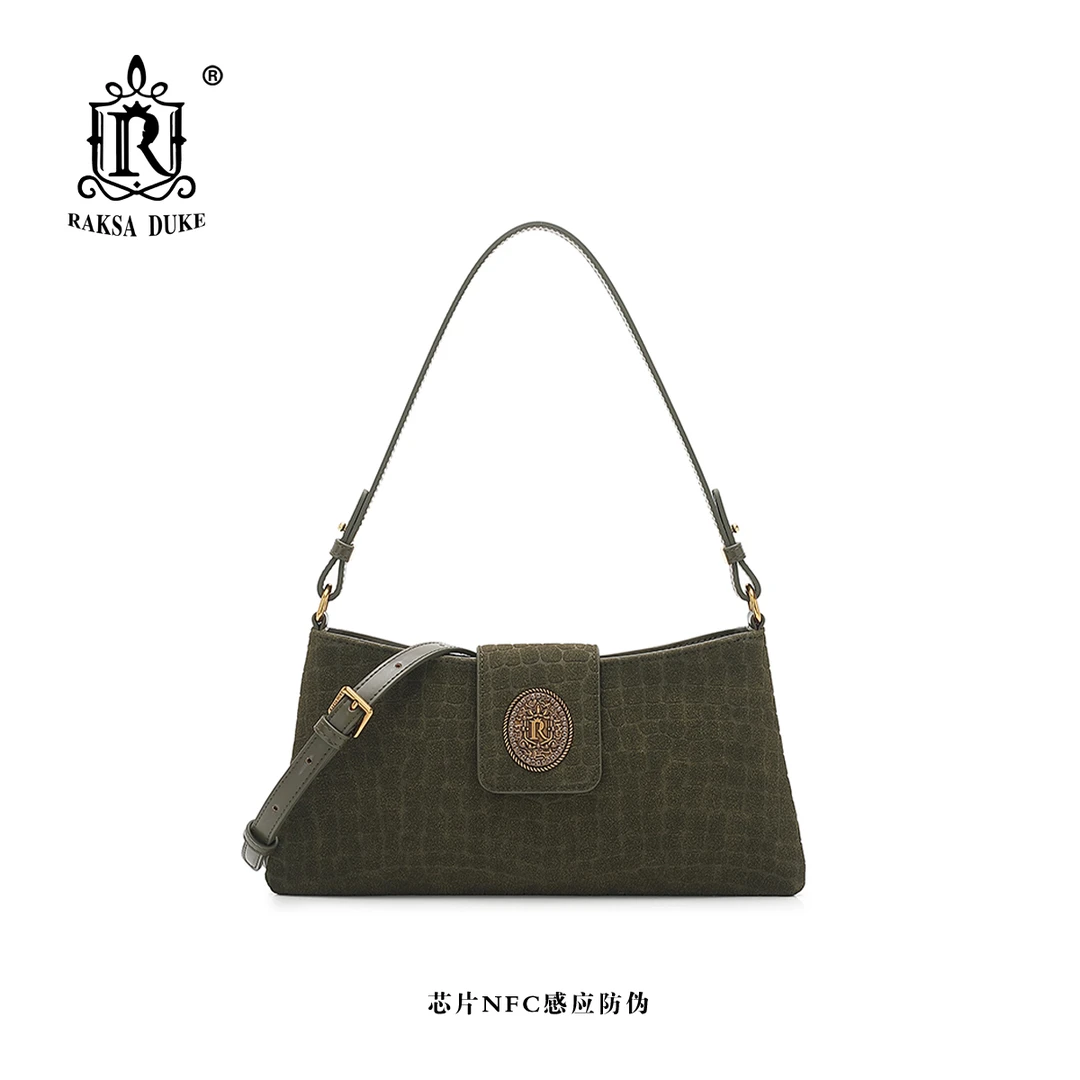 摩登绿高级轻奢单肩韩版通勤潮流女包-0816