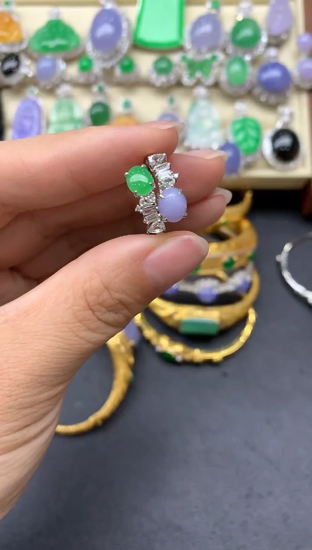 【闪购商品】翡翠戒指18K金镶嵌552-中国好珍宝