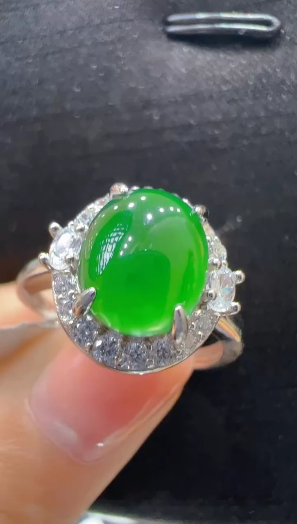 【闪购商品】翡翠戒指银S925镶嵌
