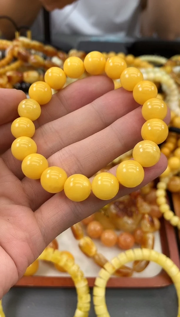 未镶嵌蜜蜡裸石手串