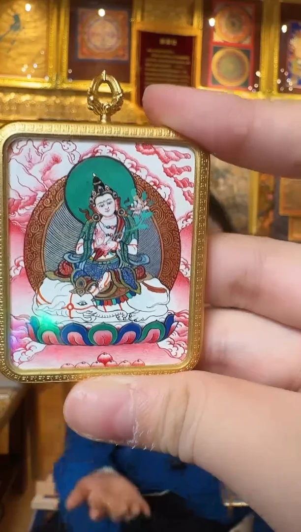 吊坠菩老师 热贡纯手绘唐卡