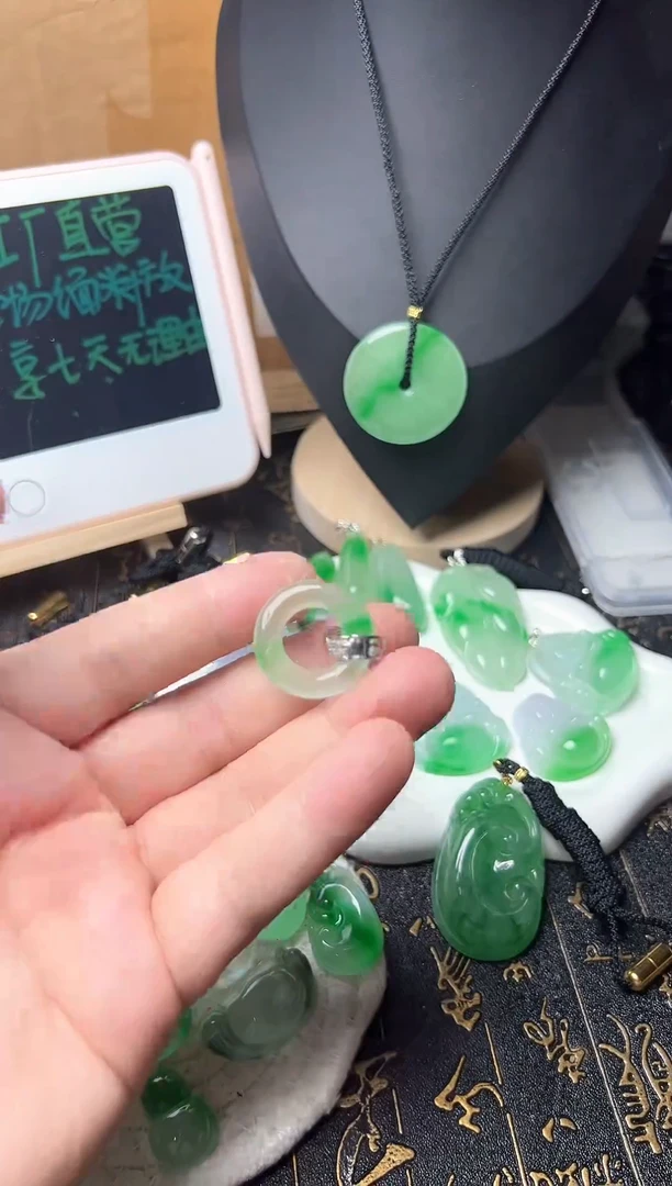 颈饰未镶嵌翡翠所见即所得，一图一物
