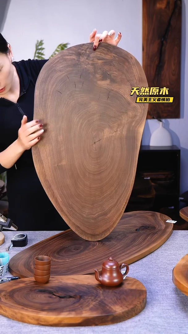 木北美黑胡桃原木.干裂疤结不属于商品质量问题完美主义者慎拍