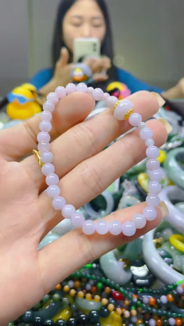 翡翠未镶嵌颈饰5MM/G/翡翠A货一图一物