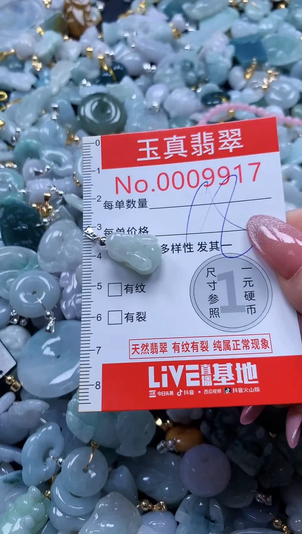 翡翠未镶嵌吊坠(不含链)9917