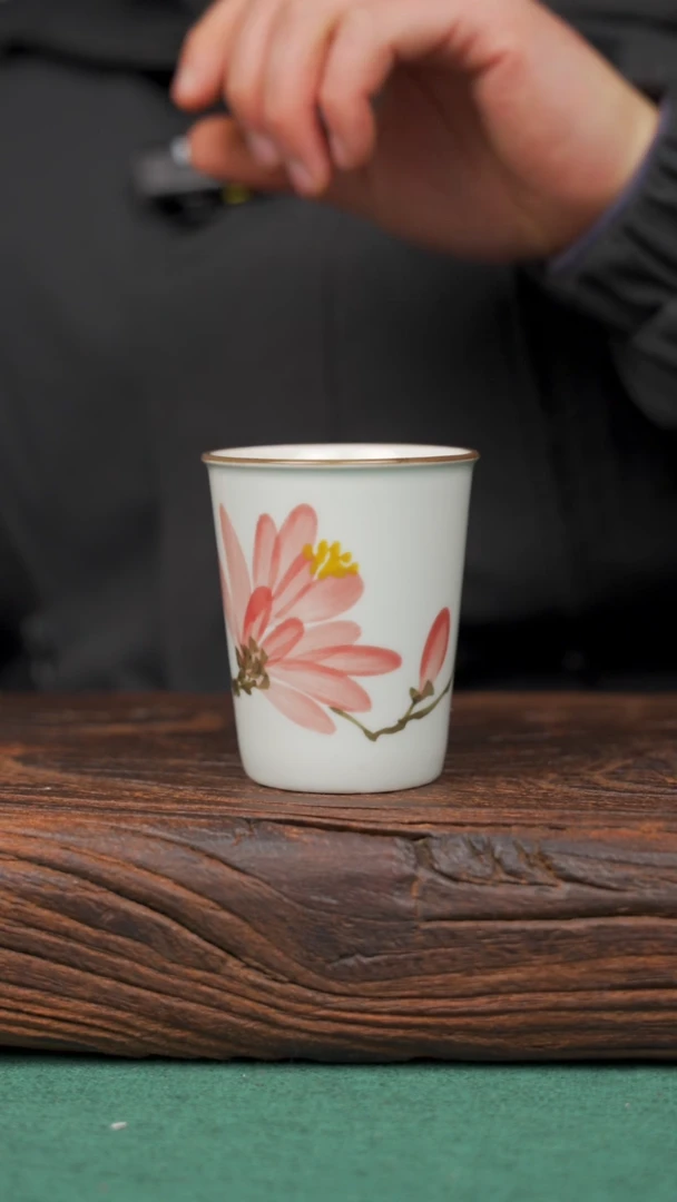 【闪购商品】瓷片15景德镇杯釉下手工手绘瓷器