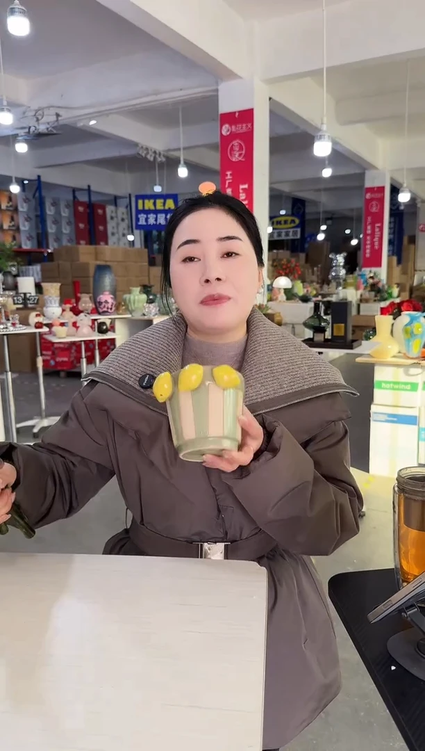 YS-柠檬陶瓷收纳-花盆