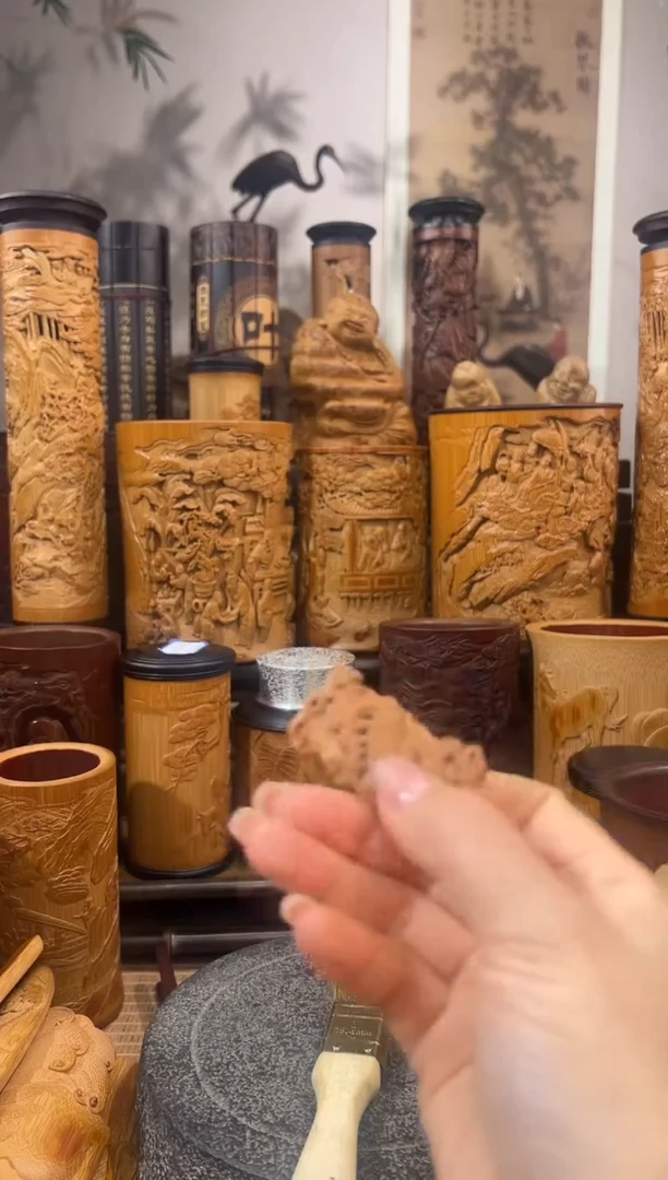 仙**汤小挂牌竹雕