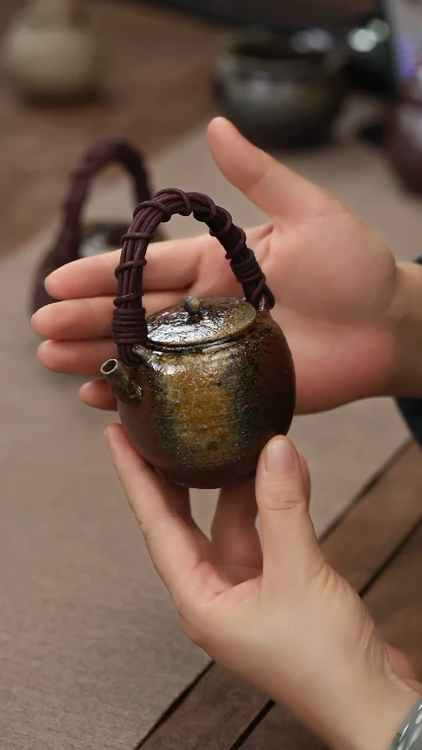 茶壶紫砂藤编小号提梁6号