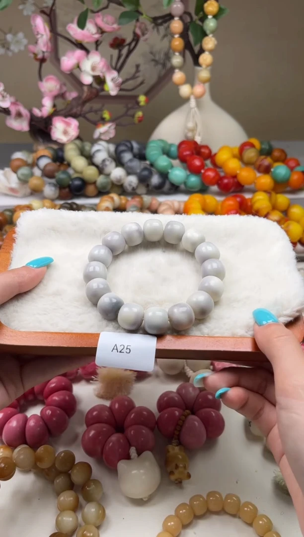 菩提根/象牙果手串瑕WA25桶珠14mm一串