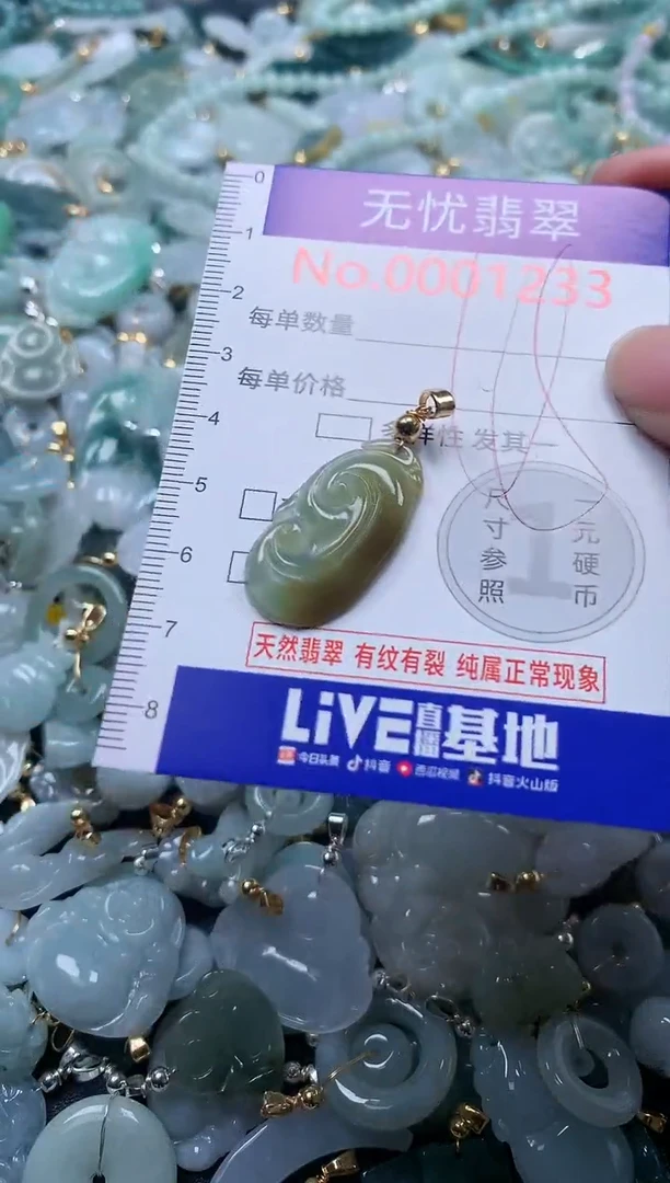 翡翠未镶嵌吊坠(不含链)1233