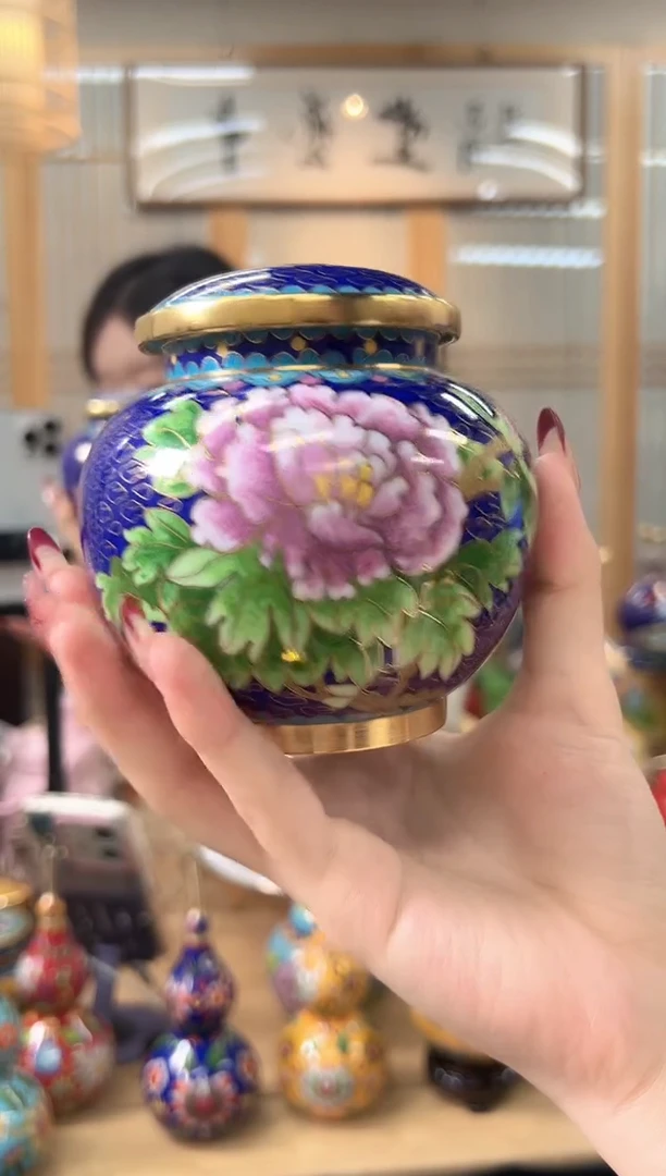 【闪购商品】CYG002景泰蓝茶叶罐 福字蓝