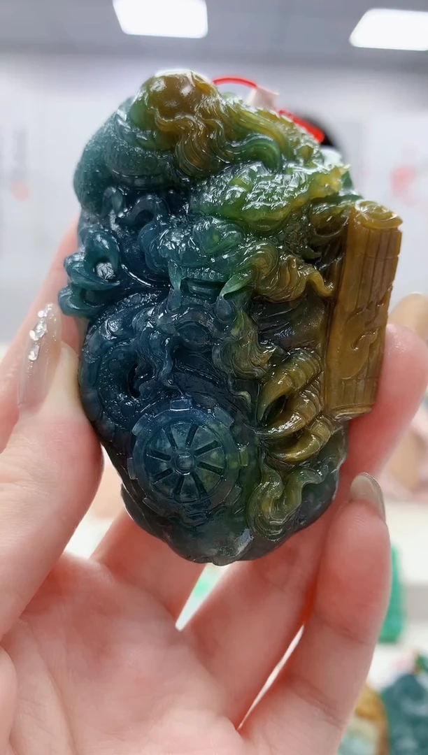 未镶嵌定制翡翠4812jw-毛货挂件74