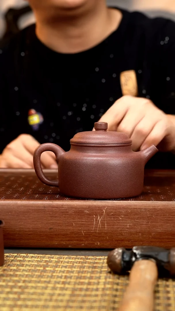 茶壶紫砂XL 满砂天青 德钟