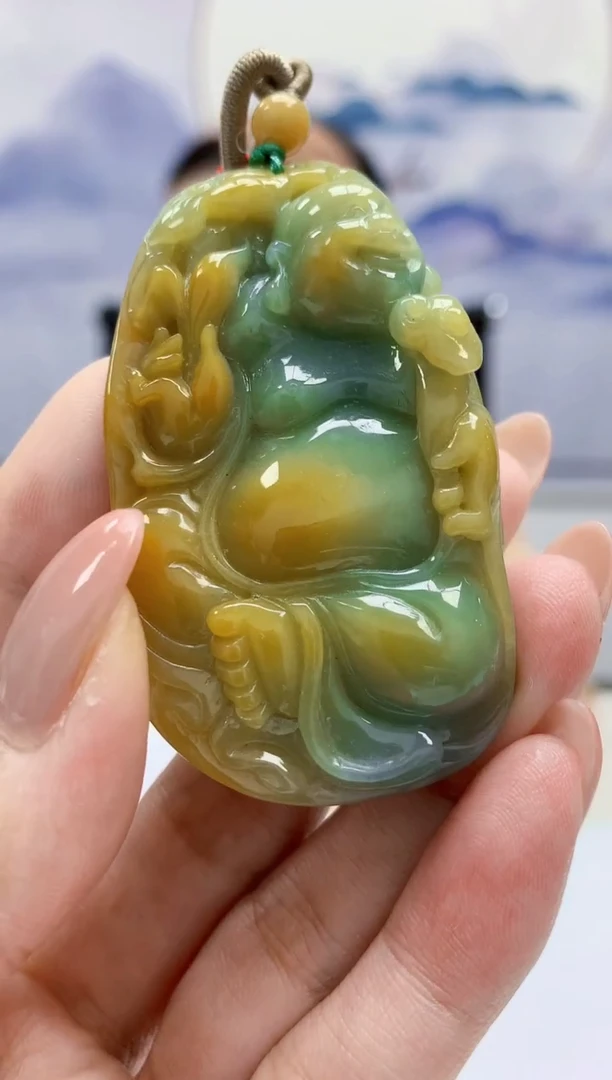 定制翡翠未镶嵌4852MM-毛货挂件56