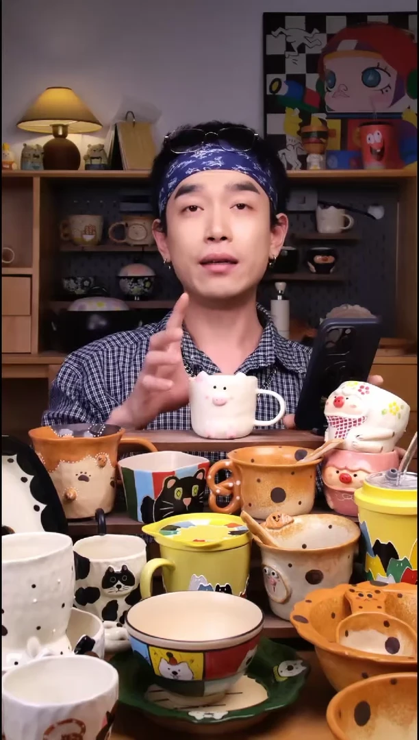 杯子景德镇可爱设计师款陶瓷