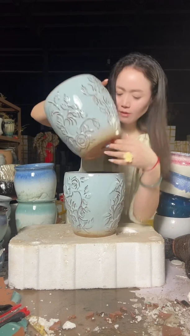 宜兴紫砂粗陶花盆18/21