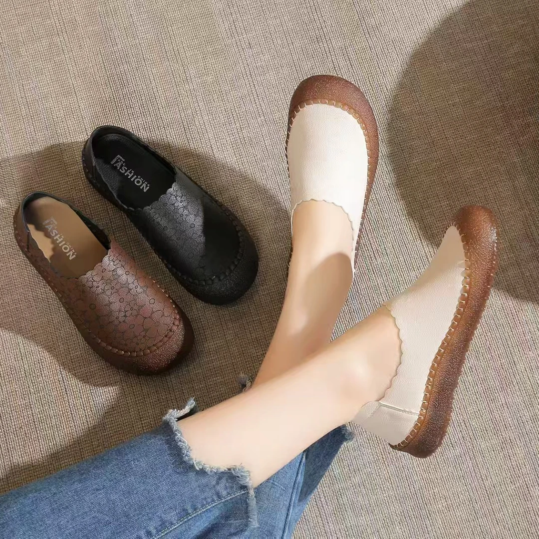 KAMANZHE/卡曼哲懒人鞋四季通用舒适透气休闲豆豆鞋休闲防滑女鞋