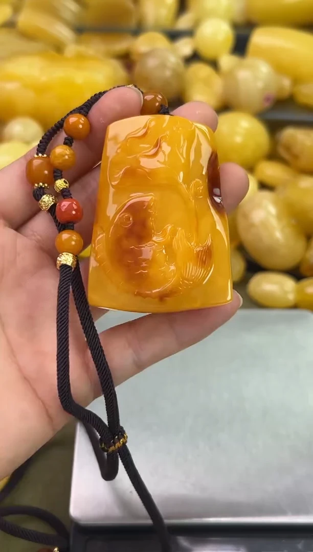 裸石琥珀未镶嵌琥珀蜜蜡吊坠