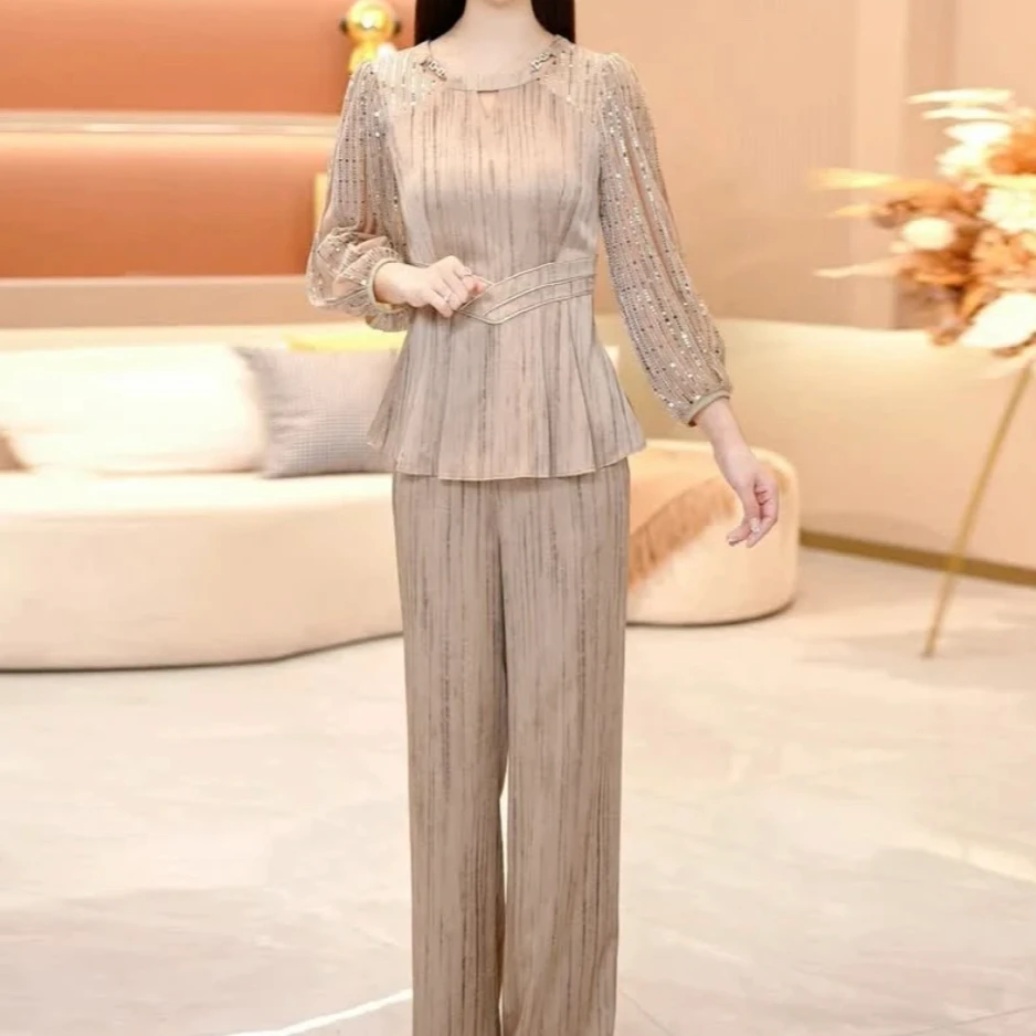 【套装】春季新款套装两件套时尚优雅减龄洋气套装气质